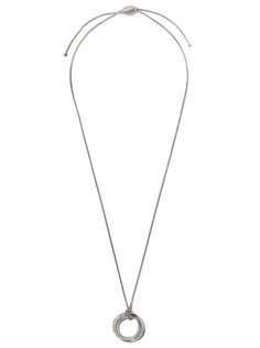 David Yurman серебряное колье Crossover с бриллиантами