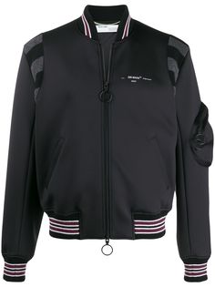 Off-White бомбер с логотипом