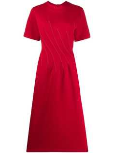 Marni платье миди с декоративной строчкой