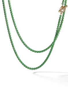 David Yurman цепочное колье из желтого золота с эмалью