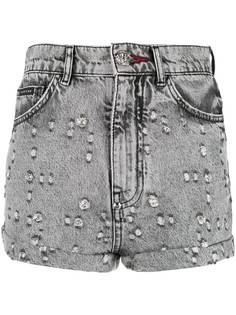 Philipp Plein джинсовые шорты с заклепками