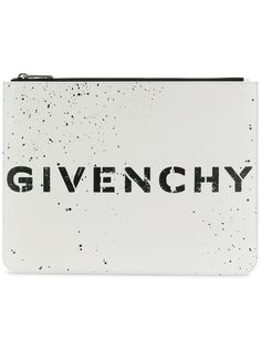 Givenchy клатч с контрастным логотипом