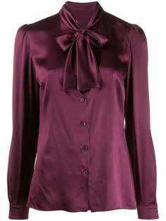 Dolce & Gabbana атласная блузка с завязками