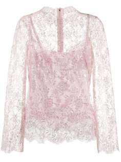 Dolce & Gabbana кружевная блузка с блестками