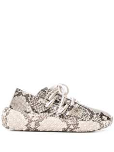 Giuseppe Zanotti кроссовки с тиснением под змеиную кожу