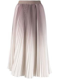 Agnona плиссированная юбка с принтом