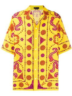 Versace рубашка с принтом Barocco Western