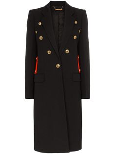 Givenchy пальто на пуговицах с контрастной вставкой