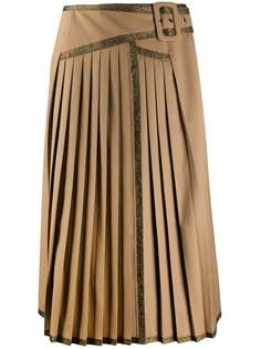 Marco De Vincenzo плиссированная юбка с контрастной окантовкой