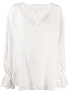 Ermanno Scervino блузка с кружевными фестонами