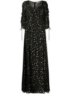 DVF Diane von Furstenberg платье макси Bellona с эффектом металлик