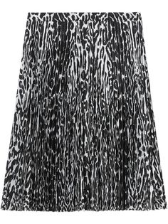 Burberry плиссированная юбка с леопардовым принтом