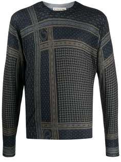 Etro джемпер с круглым вырезом и узором