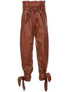 The Attico брюки с завышенной присборенной талией