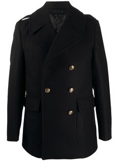 Givenchy двубортное пальто с воротником