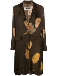 Uma Wang пальто с принтом