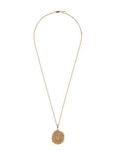 Azlee 18kt gold Of The Earth large diamond coin necklace