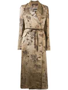 Uma Wang жаккардовое пальто с цветочным узором