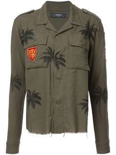 AMIRI рубашка в стиле милитари с изображением пальм