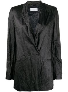 Fabiana Filippi двубортный блейзер с жатым эффектом