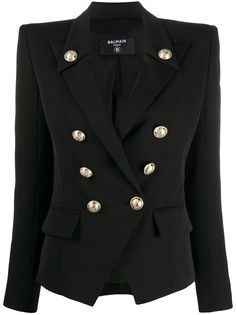 Balmain двубортный структурированный блейзер