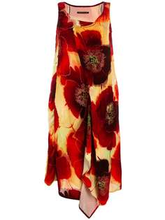 Yohji Yamamoto платье-трапеция с драпировкой