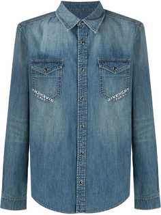 Givenchy джинсовая рубашка с логотипом