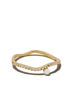 Ileana Makri золотое кольцо с бриллиантами и жемчугом