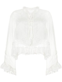 Ermanno Scervino рубашка с кружевной отделкой