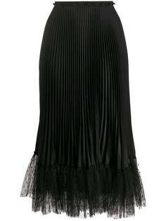 RED Valentino плиссированная юбка с тюлем