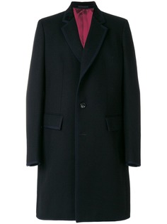 Gucci однобортное пальто с контрастной окантовкой