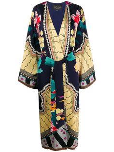 Etro кимоно свободного кроя с поясом