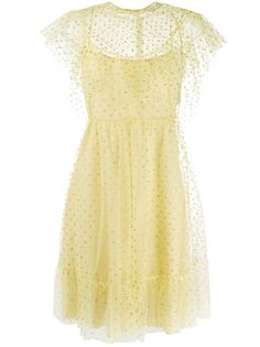 RED Valentino платье из тюля point desprit с оборками