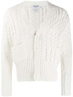 Thom Browne кардиган вязки интарсия с V-образным вырезом