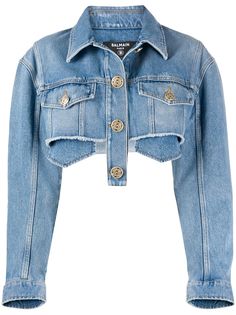 Balmain укороченная джинсовая куртка