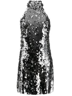 Galvan платье мини Gemma с пайетками