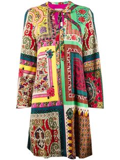 ETRO платье-трапеция в технике пэчворк