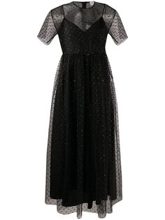 RED Valentino платье из тюля в горох