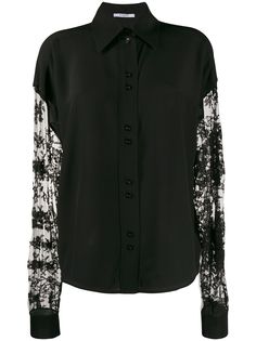 Givenchy рубашка с кружевными рукавами
