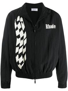 Rhude бомбер на молнии с логотипом