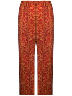 Uma Wang брюки с цветочным принтом