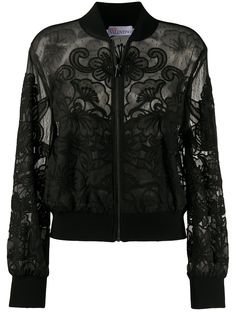RED Valentino бомбер с вышивкой