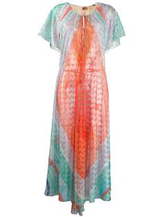 Missoni Mare расклешенное платье макси в стиле колор-блок