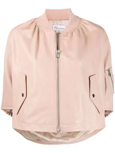 RedValentino укороченная куртка-бомбер с оборками