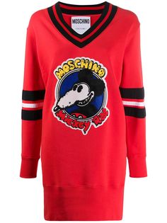 Moschino платье-свитер Mickey Rat
