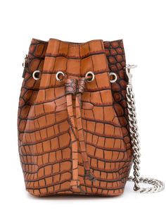 Casadei сумка-ведро с тиснением под кожу крокодила