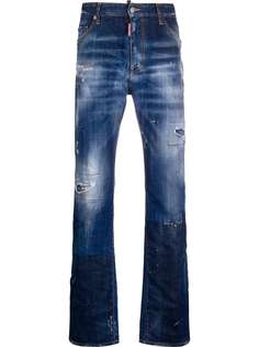 Dsquared2 джинсы прямого кроя с эффектом потертости