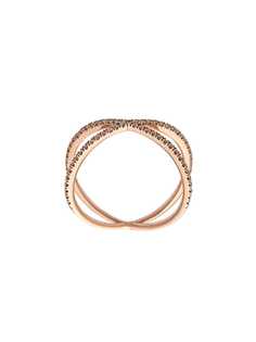 Eva Fehren кольцо The Fine Shorty из розового золота с бриллиантами