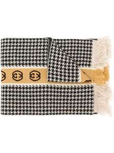 Gucci шарф в ломаную клетку с логотипом Interlocking G
