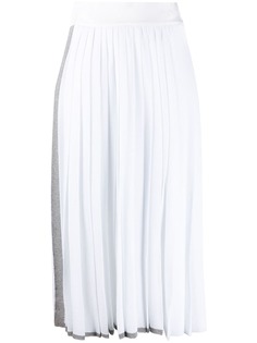 Maison Flaneur юбка с плиссировкой и полосками